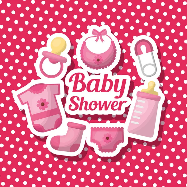 Baby douche kaart — Stockvector