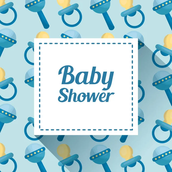 Baby douche kaart — Stockvector