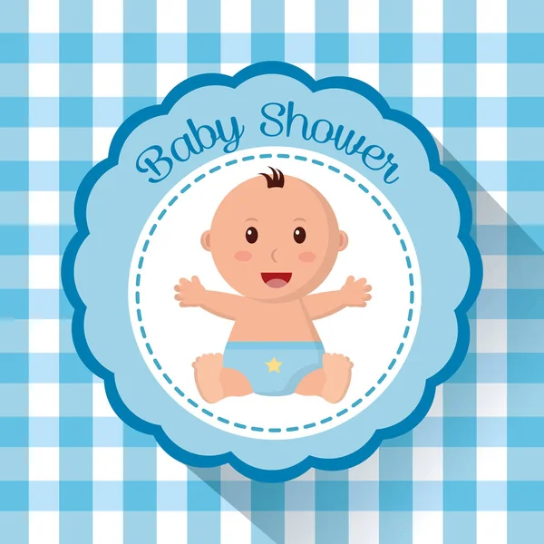 Bebé ducha chico y chica — Archivo Imágenes Vectoriales