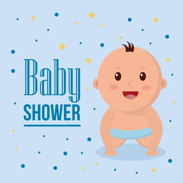 Bebek duş erkek ve kız — Stok Vektör