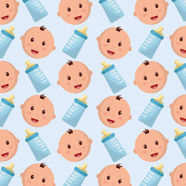 Baby Shower Junge und Mädchen — Stockvektor