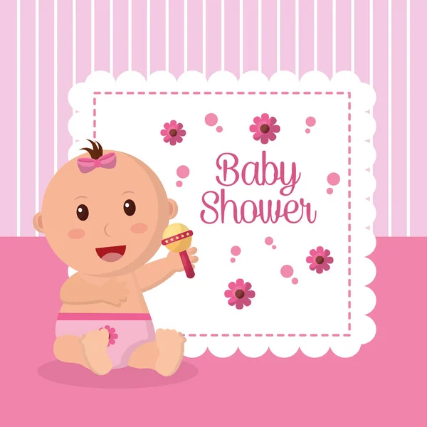 Baby shower boy and girl — Stock Vector