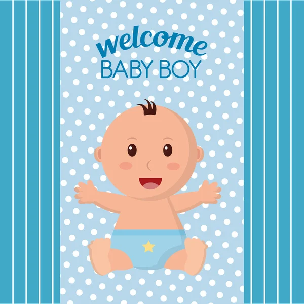 Baby shower boy and girl — Stock Vector