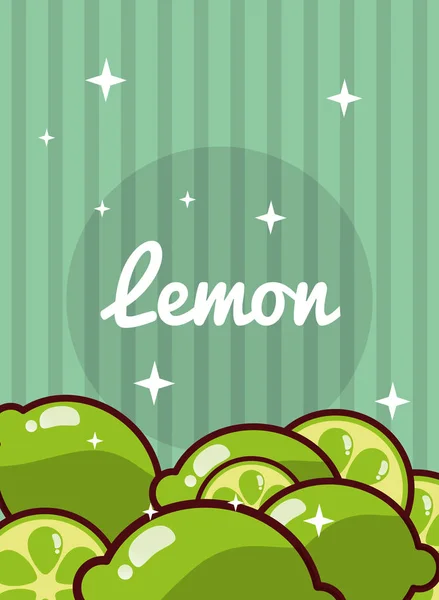 Striped luminoso sfondo fresco naturale frutta limone — Vettoriale Stock