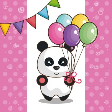 mutlu doğum günü kartı ayı teddy ile