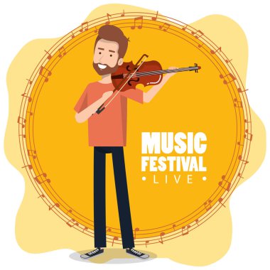Keman çalmaya adamla canlı müzik festivali