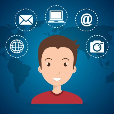 adam ile sosyal ağ kutsal kişilerin resmi