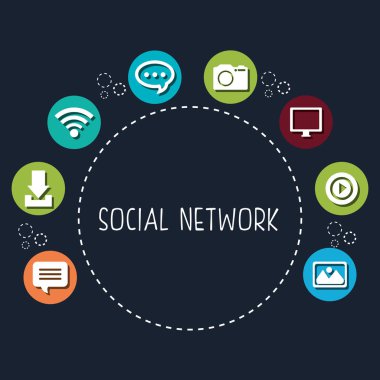 Sosyal ağ Icons set