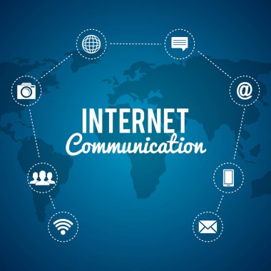 Sosyal Medya Icons ile internet bağlantısı