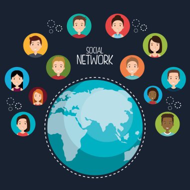 gezegen ile sosyal ağ kutsal kişilerin resmi