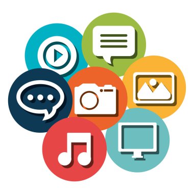 Sosyal ağ Icons set