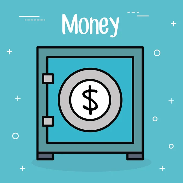 Save money security box — Stock Vector