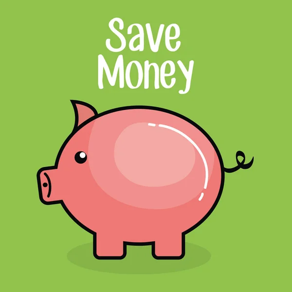 Piggy save money icon — Stock Vector