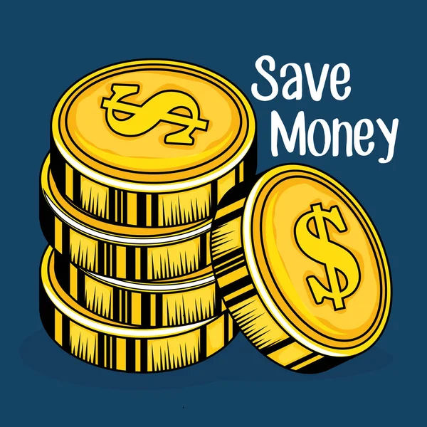 Save money set icons — Stock Vector