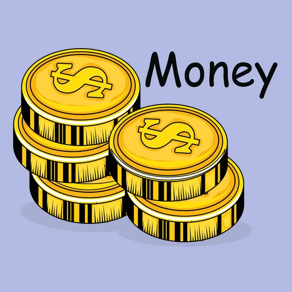 Сохранить деньги монеты значок — стоковый вектор