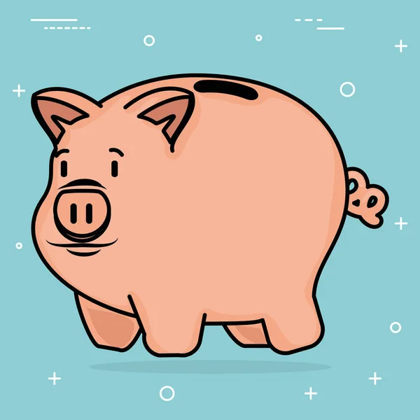 Piggy save money icon — Stock Vector