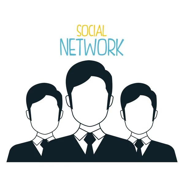 Social network with community — Stock Vector