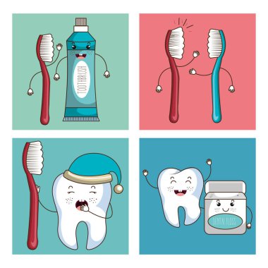 Diş Bakımı kawaii COMI karakter