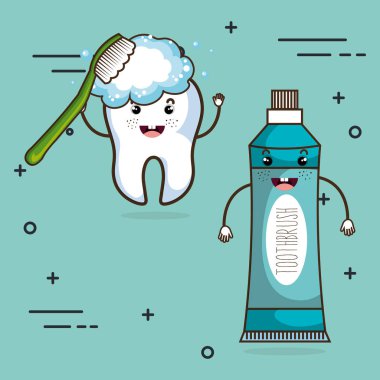 Diş Bakımı kawaii COMI karakter