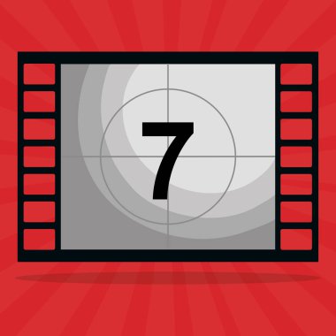 Yedi numaralı eğlence simgesi olan sinema teyp