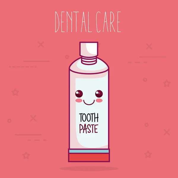 Tooth paste dental care icon — Stock Vector
