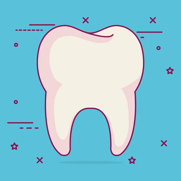 Tand tandheelkundige zorg pictogram — Stockvector