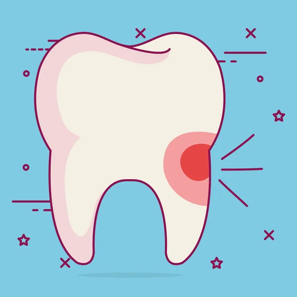 Gevoeligheid tandheelkundige zorg pictogram — Stockvector