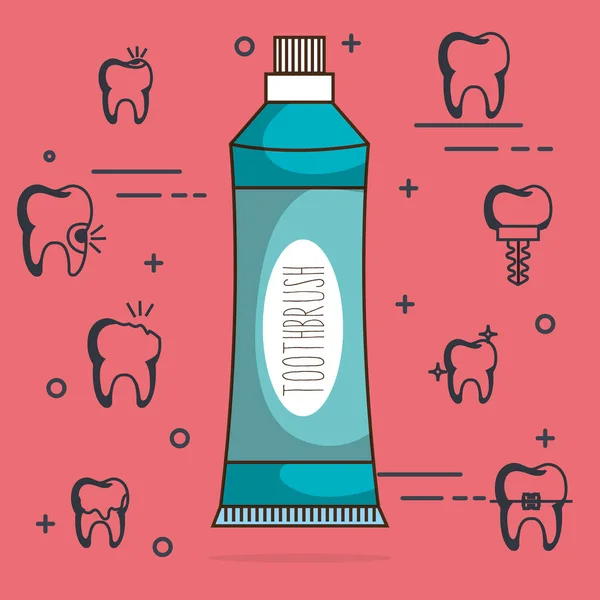 Ikoner for tannpleie – stockvektor