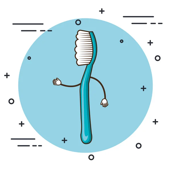 Βούρτσα δοντιών οδοντιατρική φροντίδα — Διανυσματικό Αρχείο