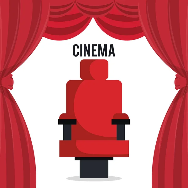 Cadeiras de cinema ícone de entretenimento — Vetor de Stock