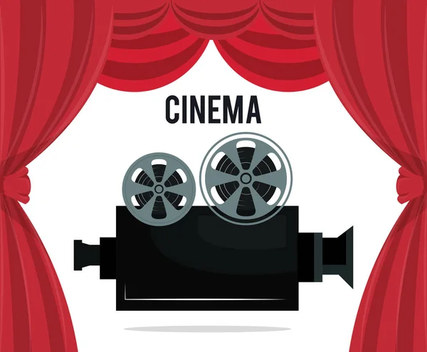 Kino Kamera Film Unterhaltung Ikone — Stockvektor