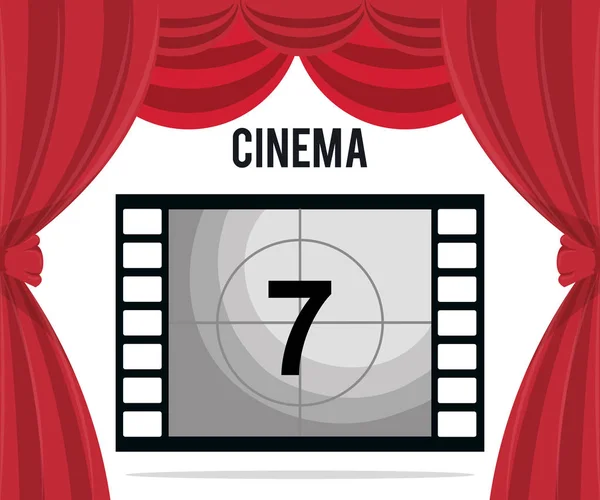 Kino páska s ikonu zábava číslo sedm — Stockový vektor