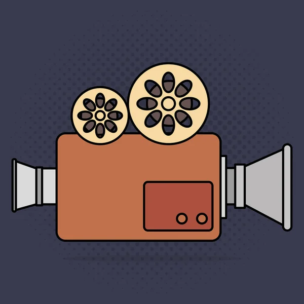 Câmera de cinema ícone de entretenimento filme —  Vetores de Stock