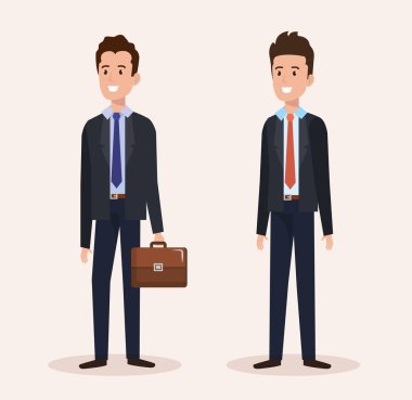 Grup işadamları avatarlar karakter