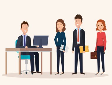 iş adamları ile kaynakları insan office şirket sahne