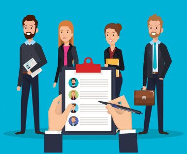 özgeçmiş ve insanlar elleriyle