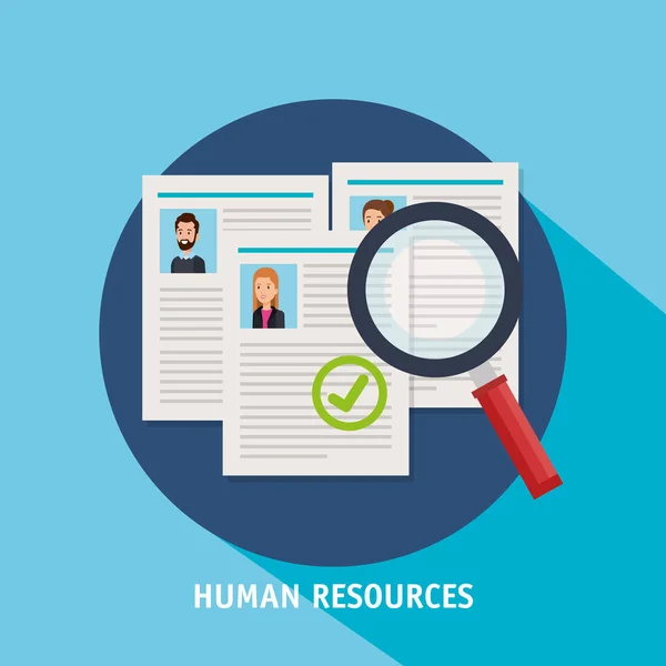 Human resources set icons — Stock Vector