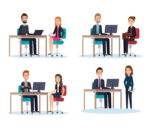 Group of people human resources — Stock Vector