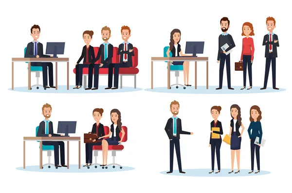 Group of people human resources — Stock Vector