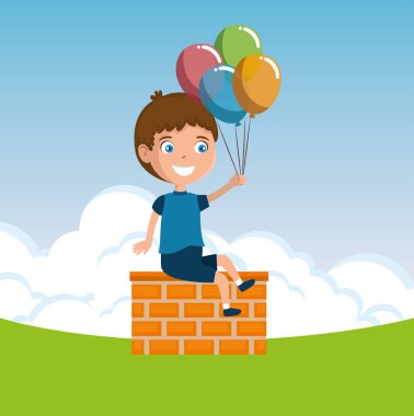 küçük çocuk mutlu karakter