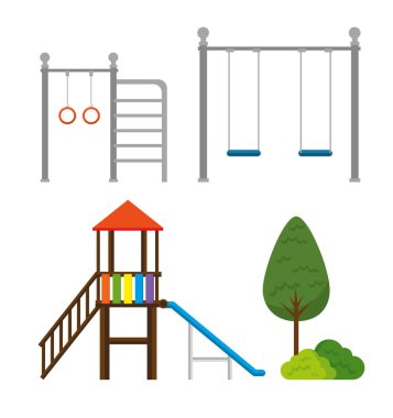 Park çocuk bölge sahne ile