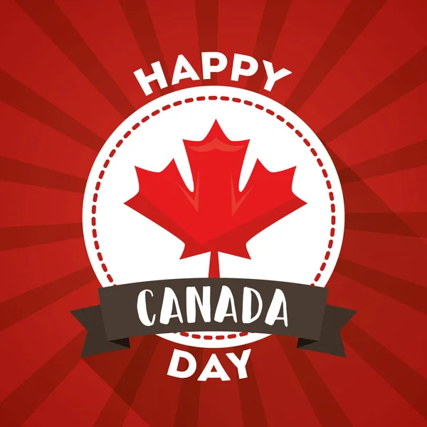 幸せなカナダの日 — ストックベクタ