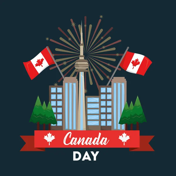 Feliz dia do Canadá — Vetor de Stock