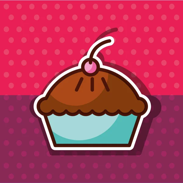 Panadería y postre concepto de productos — Vector de stock