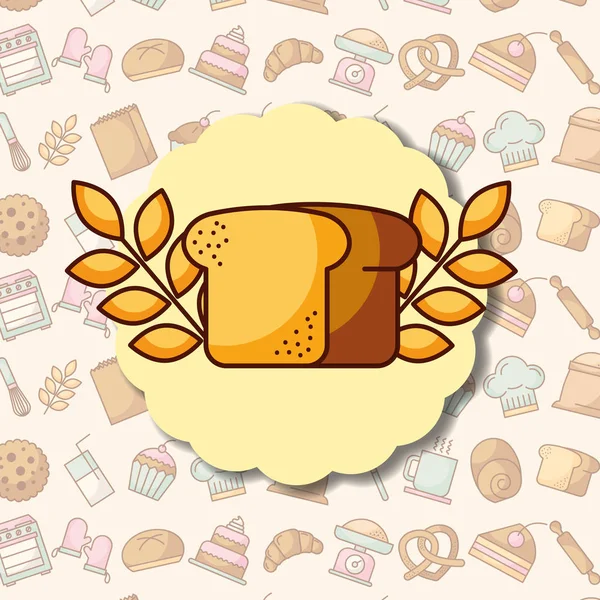 Produits de boulangerie et de dessert — Image vectorielle