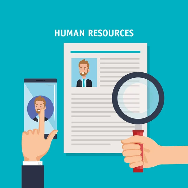 Human resources set icons — Stock Vector