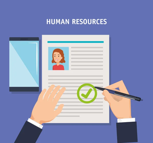 Human resources set icons — Stock Vector