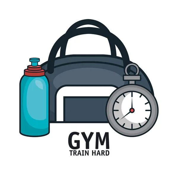 Gym equipment flat icons — Stock Vector