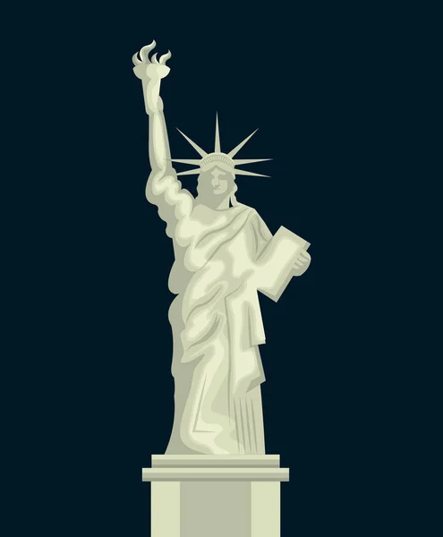 Estátua da liberdade emblema americano —  Vetores de Stock