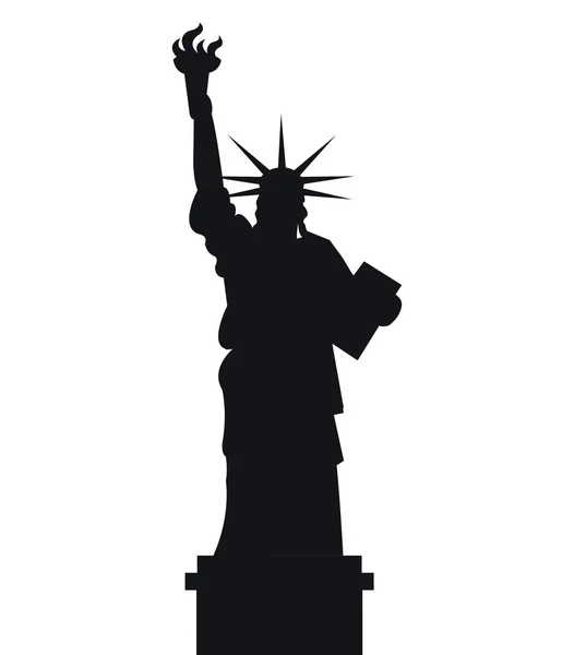 Estatua de la libertad emblema americano — Archivo Imágenes Vectoriales